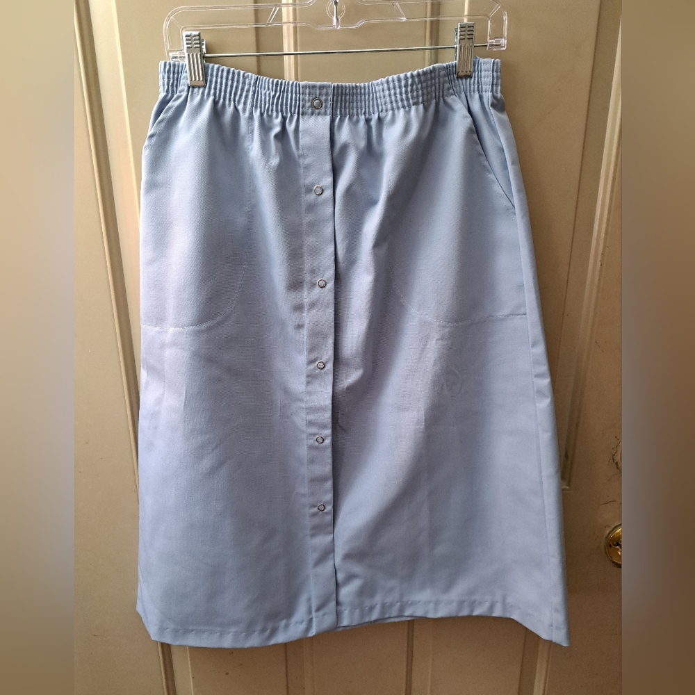 Activair Vintage Button Down Blue Teacher Librarian Circle Skirt